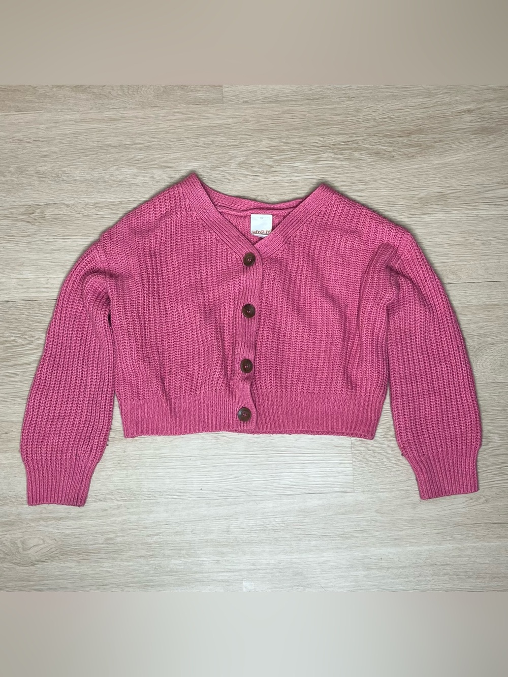 Jumping Beans Kids Pink Button-Front Knit Sweater